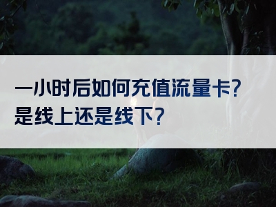 一小时后如何充值流量卡？是线上还是线下？