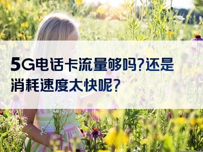 5G电话卡流量够吗？还是消耗速度太快呢？